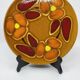 St Clément plates in French slip, orange and red decor Vintage