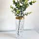 Crystal vase with brass rim