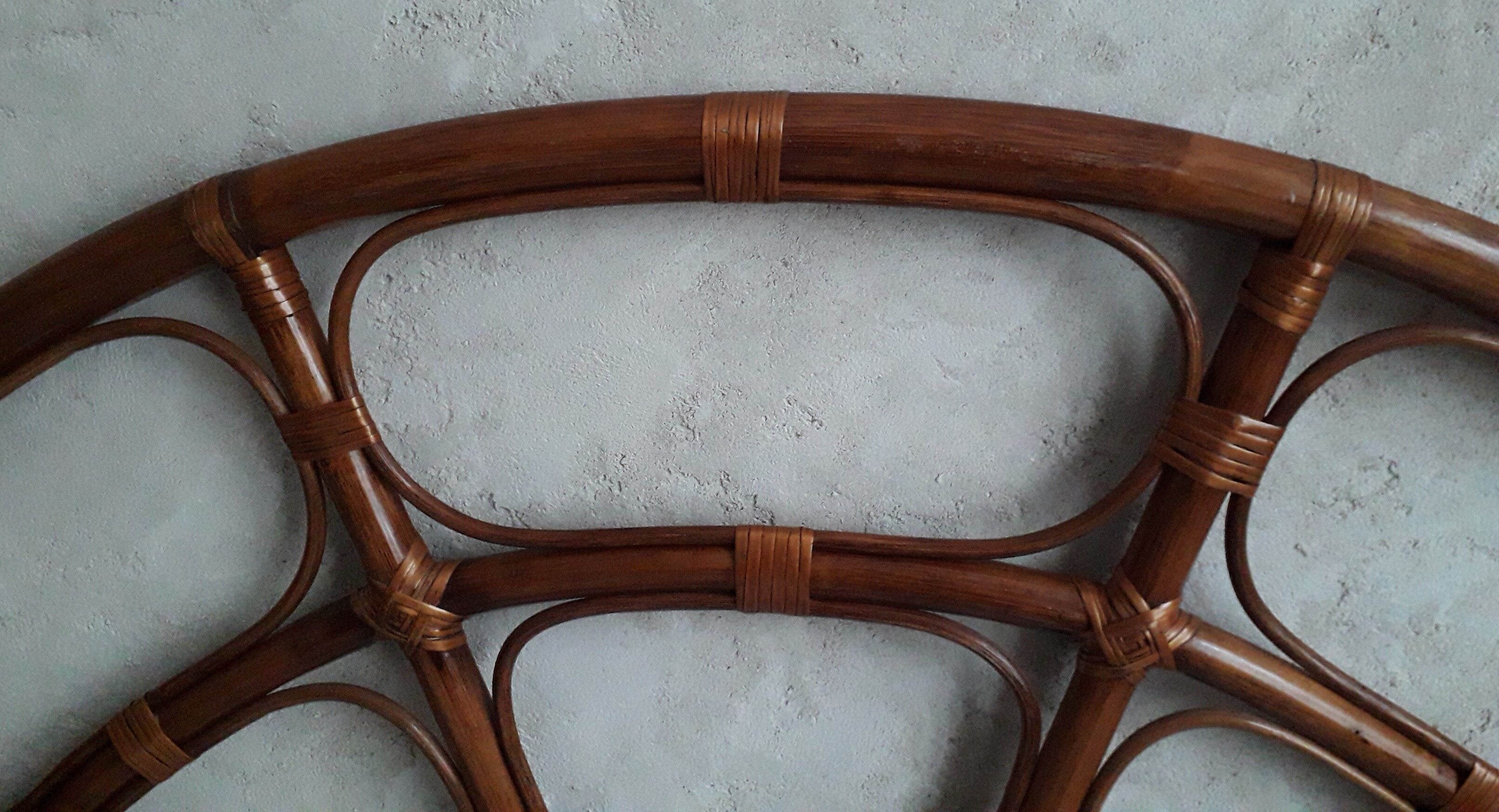 Bamboo and rattan bedhead