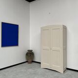 Restored 1930 art deco wardrobe, pure linen color