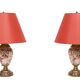 pair Satsuma Table Lamps Japan 1950s