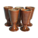 Five ancient potter's mazagrans in enamelled sandstone