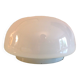 Half moon ceiling light in white opaline 60s/70s