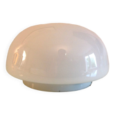 Plafonnier demi lune en opaline blanche années 60/70