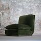 Vintage suede leather armchair, Italy, 1970s