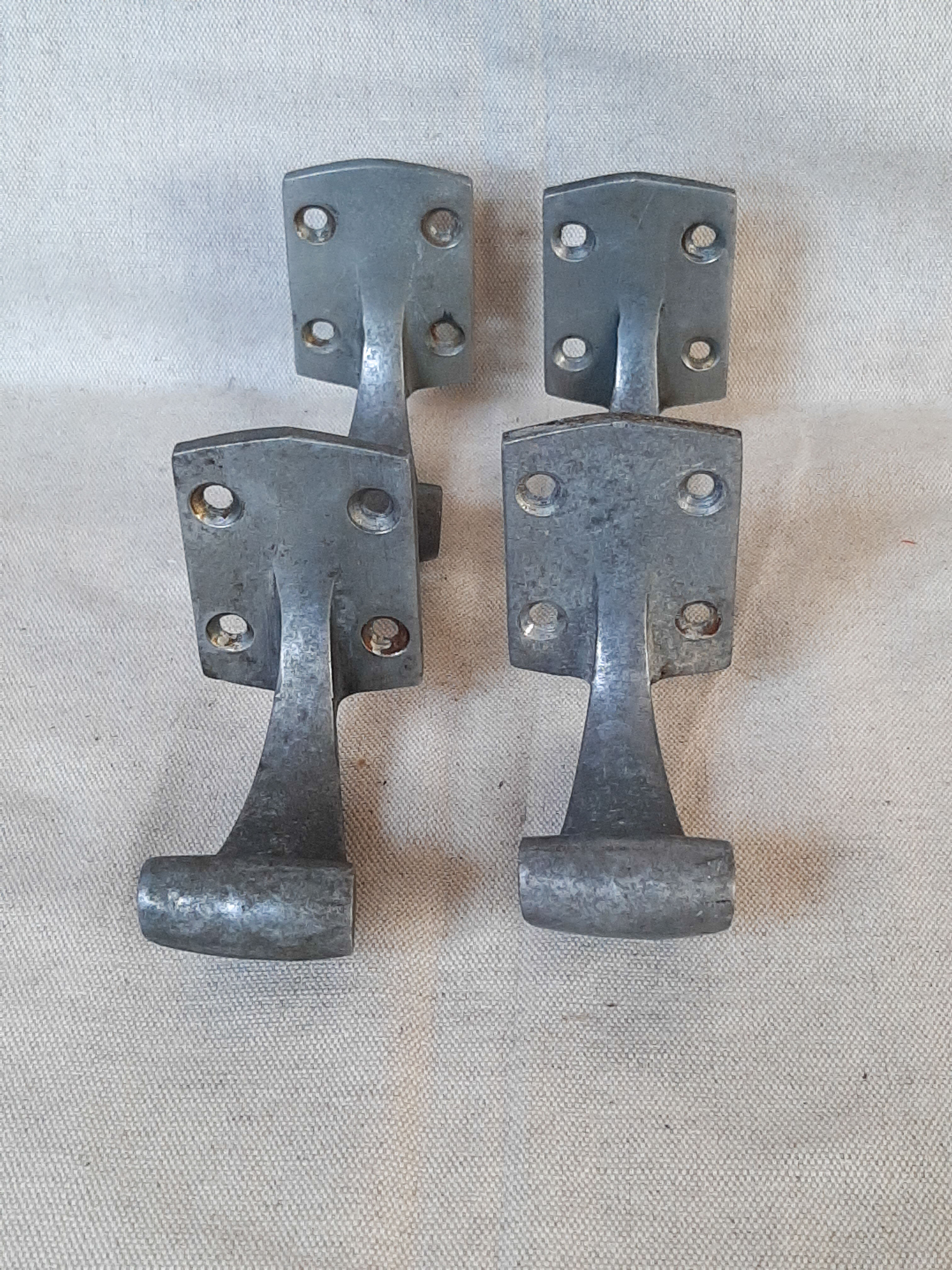 Vintage cast aluminium wall hooks
