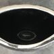 Vase in ceramic form and silver modernist effects 26.5 cm