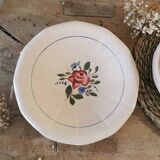 Large Digoin Sarreguemines pink dish 29 cm