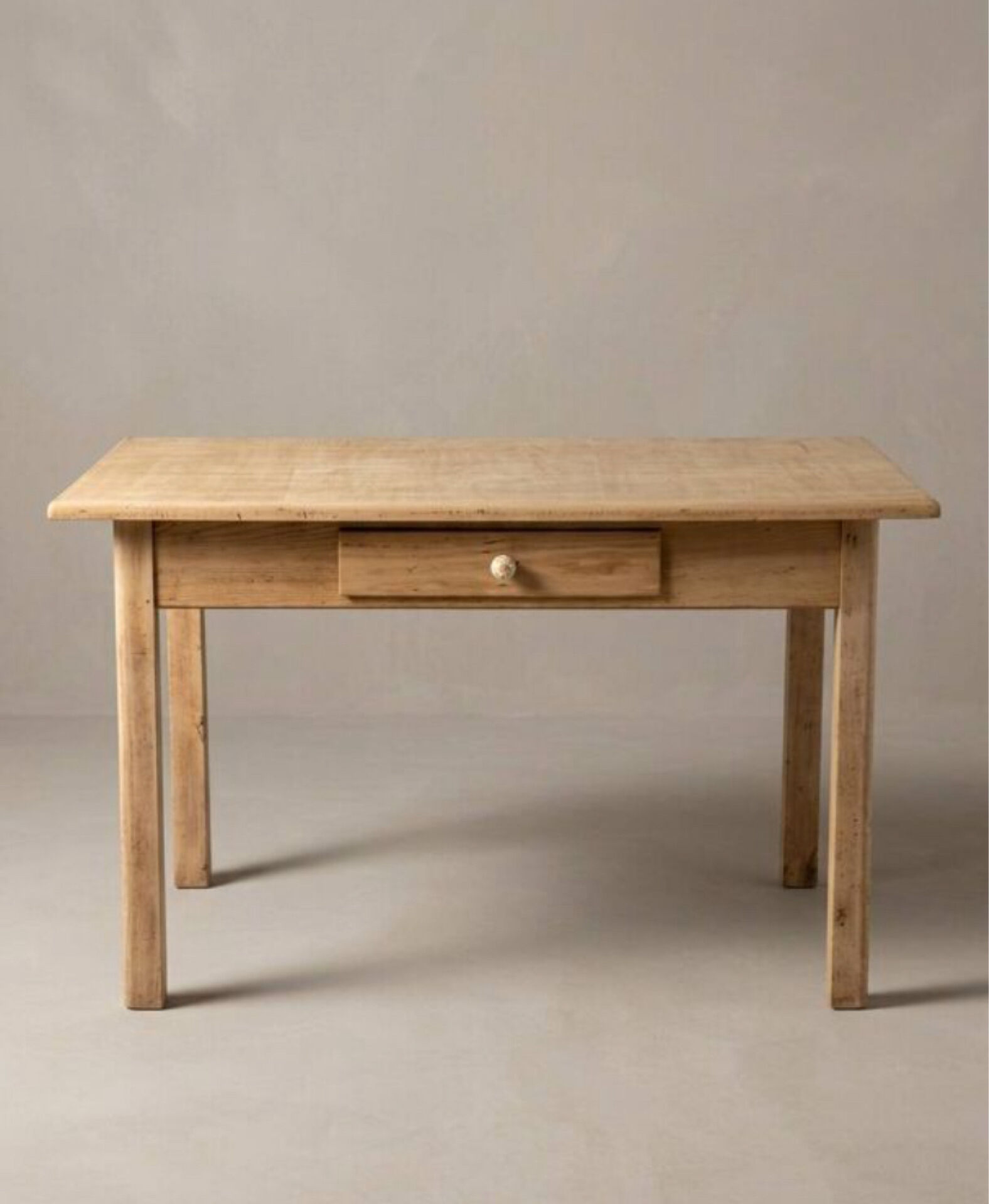 Table de campagne en bois brut restaurée – Époque Années 30/40 (180 cm