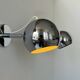 Pair of vintage chrome wall lights, adjustable, France 1960