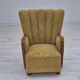 1960s, Danish highback armchair, original condition, cotton/wool.