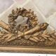 Old mirror in gilded wood and stucco 120 x 85 cm