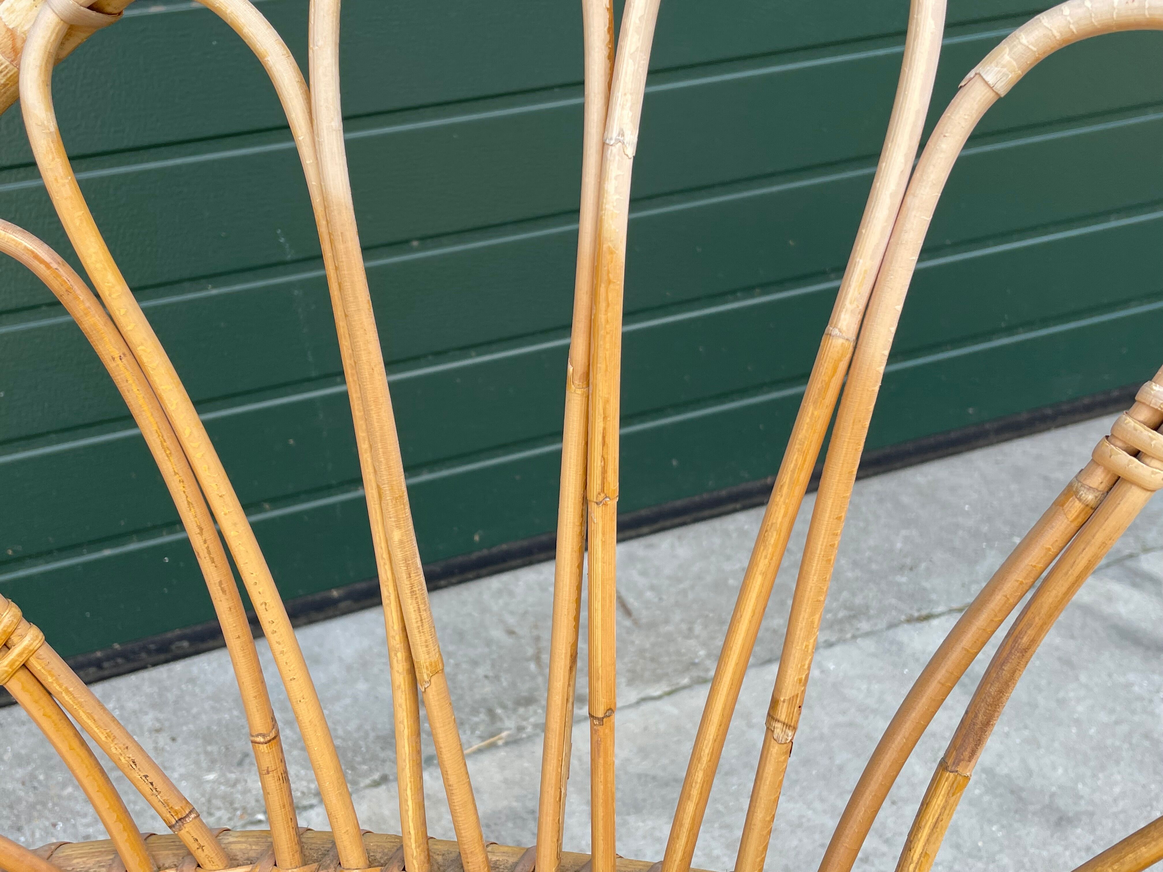 Rattan chair by Dirk van Sliedregt Rohe Noordwolde 1960 in the Netherlands