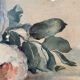 Tableau ancien, nature morte aux roses, XX siècle