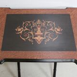 Table pliante marquetée, époque Napoléon III – XIXe