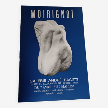 Affiche originale exposition Moirignot 1970