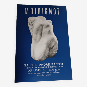 Original Moirignot exhibition poster 1970