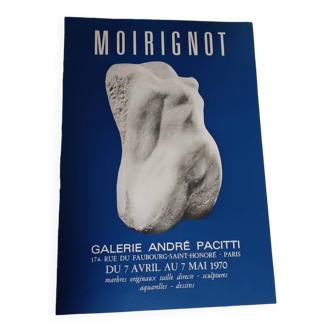 Affiche originale exposition Moirignot 1970