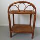 Pair of rattan and bamboo bedside tables 1970s