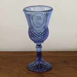 Blue molded pressed glass