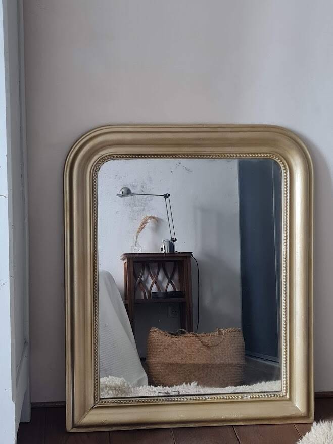 Antique gilt Louis Philippe mirror, 88 x 72