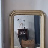 Miroir ancien doré Louis Philippe 88 x 72
