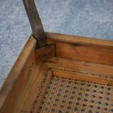 Table d’appoint en chêne et cannage 1960’s