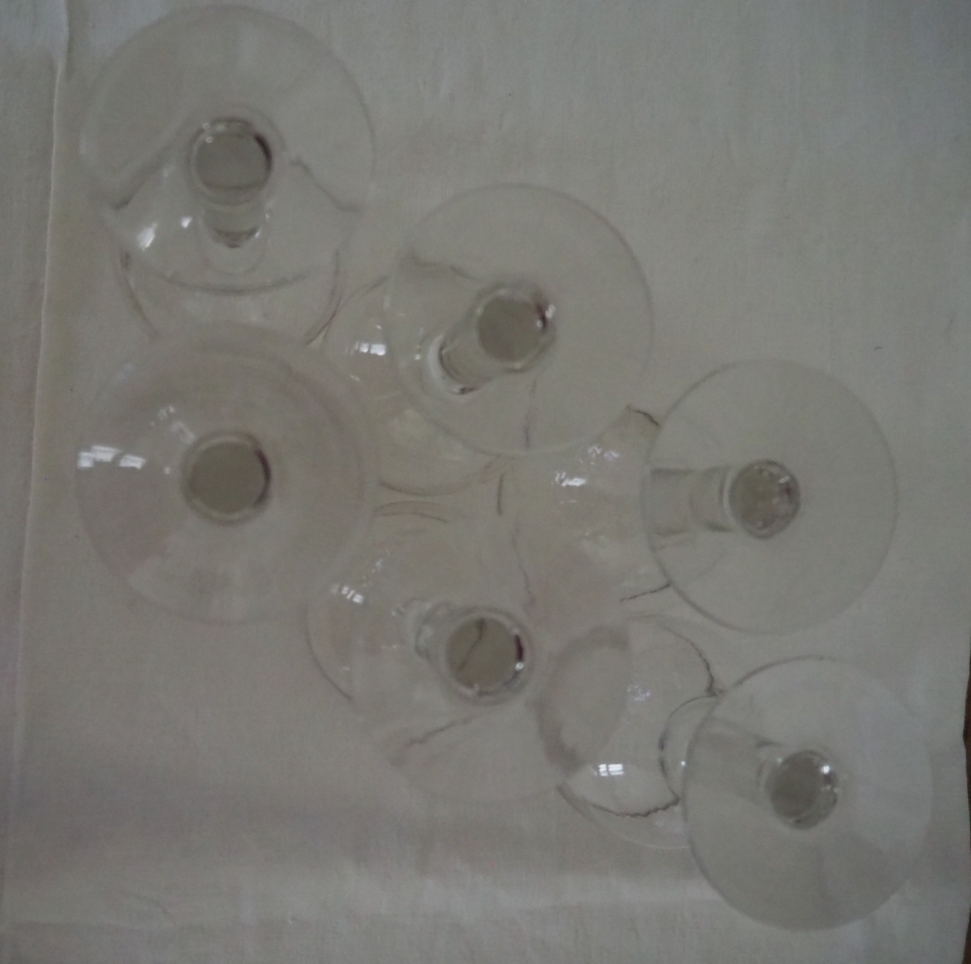 6 verres ballon ancien style bistrot XXème siècle