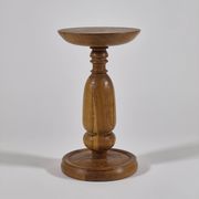 Handmade turned oak flower stand from the 1950s.