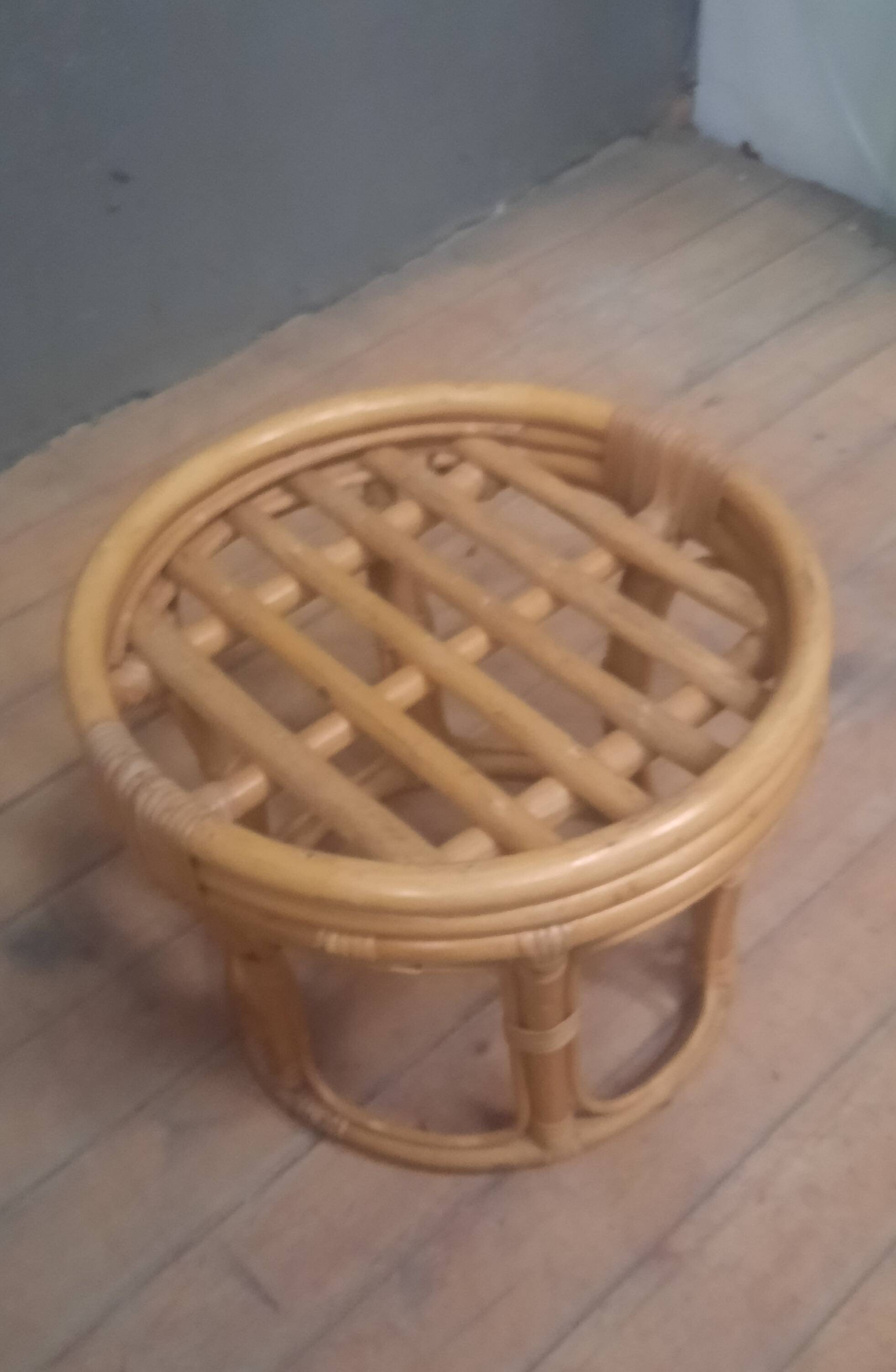 Small low bamboo table
