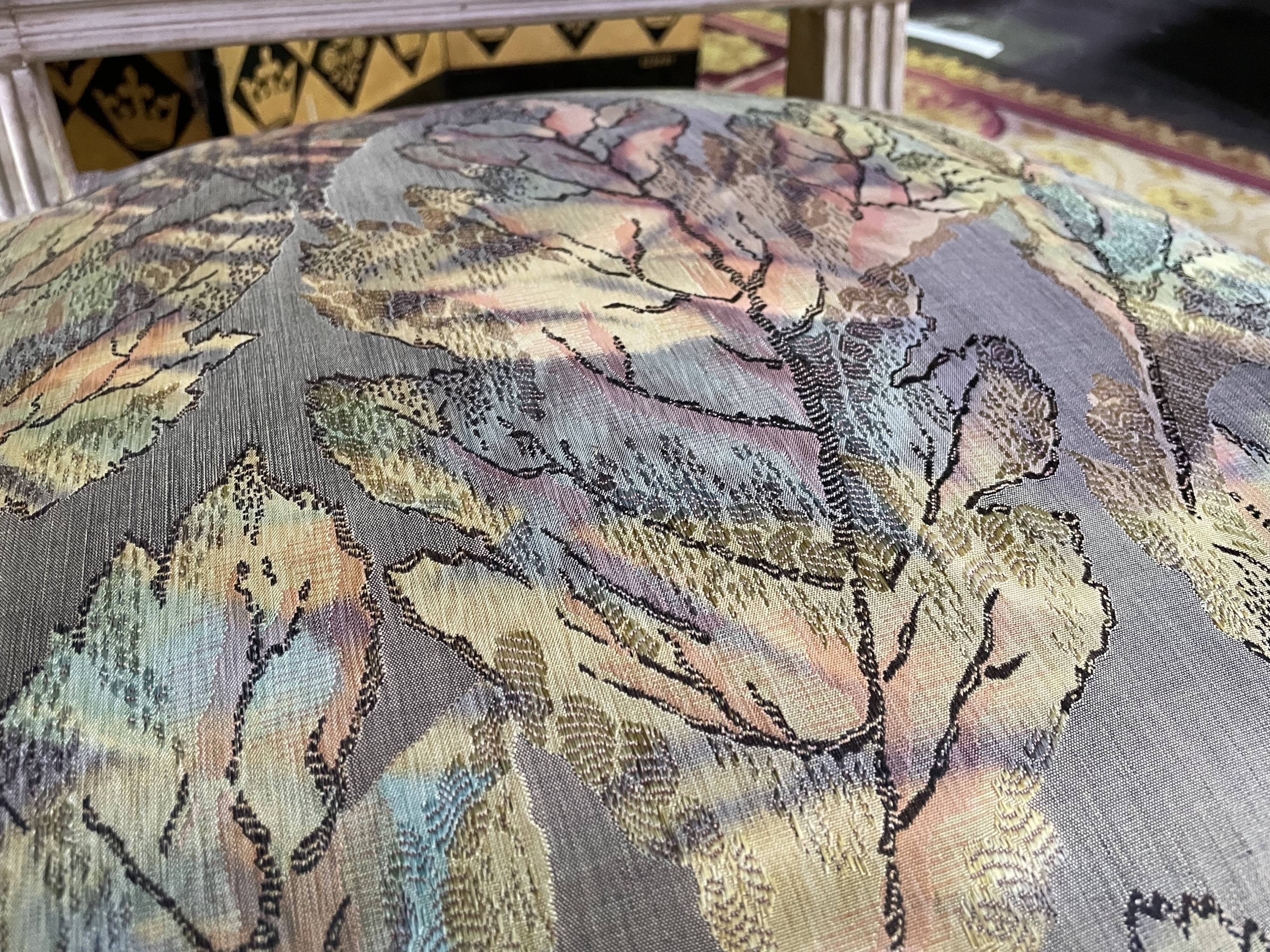 Pair of Louis XVI style convertible armchairs