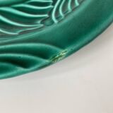 Vallauris - Set of 6 "fish" plates in earthenware and green enamel