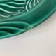 Vallauris - Set of 6 "fish" plates in earthenware and green enamel