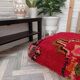 Handmade Berber pouf in wool 60 X 60 X 20 CM