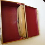 Suitcase leather monogrammed MB