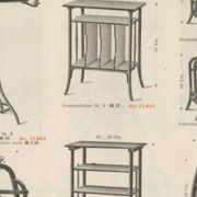 Rare Thonet Wien music table circa 1900 – wooden sheet music holder