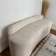 Banquette en tissu bouclette beige