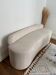 Banquette en tissu bouclette beige