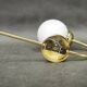 Set of Three Kamenický Šenov Brass and Opaline Glass Wall Lights