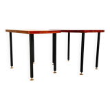 Mid Century Modern Teak side tables, set of two, Italy 1950s