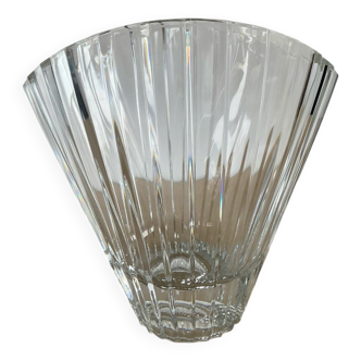 Vase éventail vintage en cristal