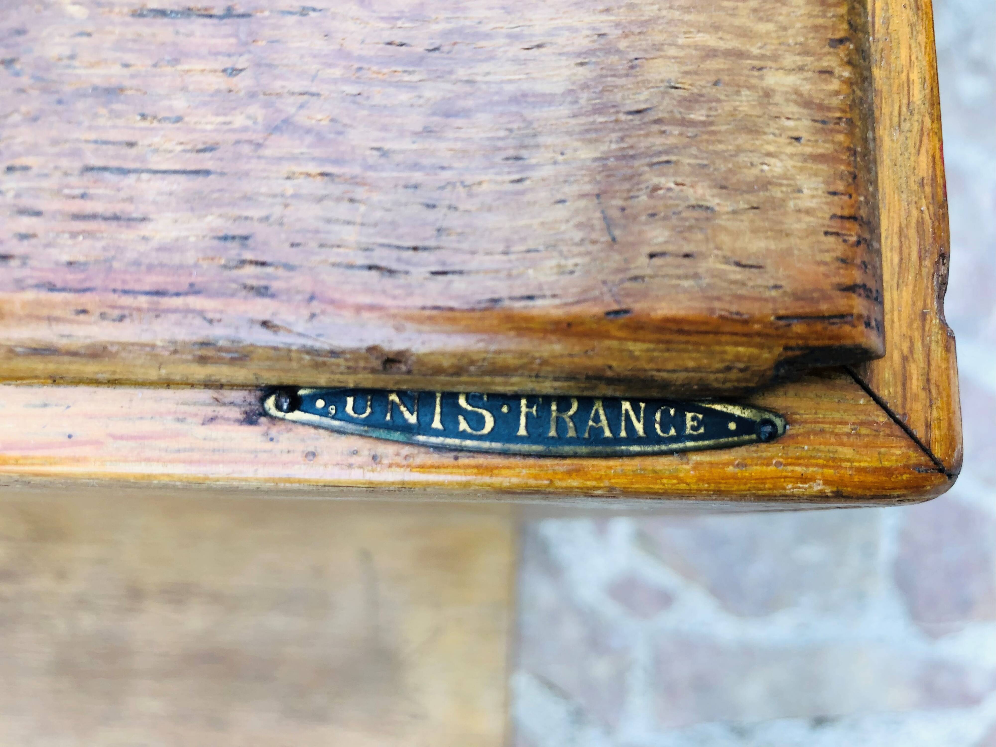 3 Casiers industriels à deux tiroirs en bois