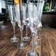 Set of 6 tulip-shaped champagne flutes in voluted glass