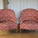 Paire de fauteuils crapaud