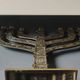 Old Large Menorah/Jewish/Hebrew Candlestick with 7 lights. Signed "Israel". 1950s. Size 23 x 24 cm