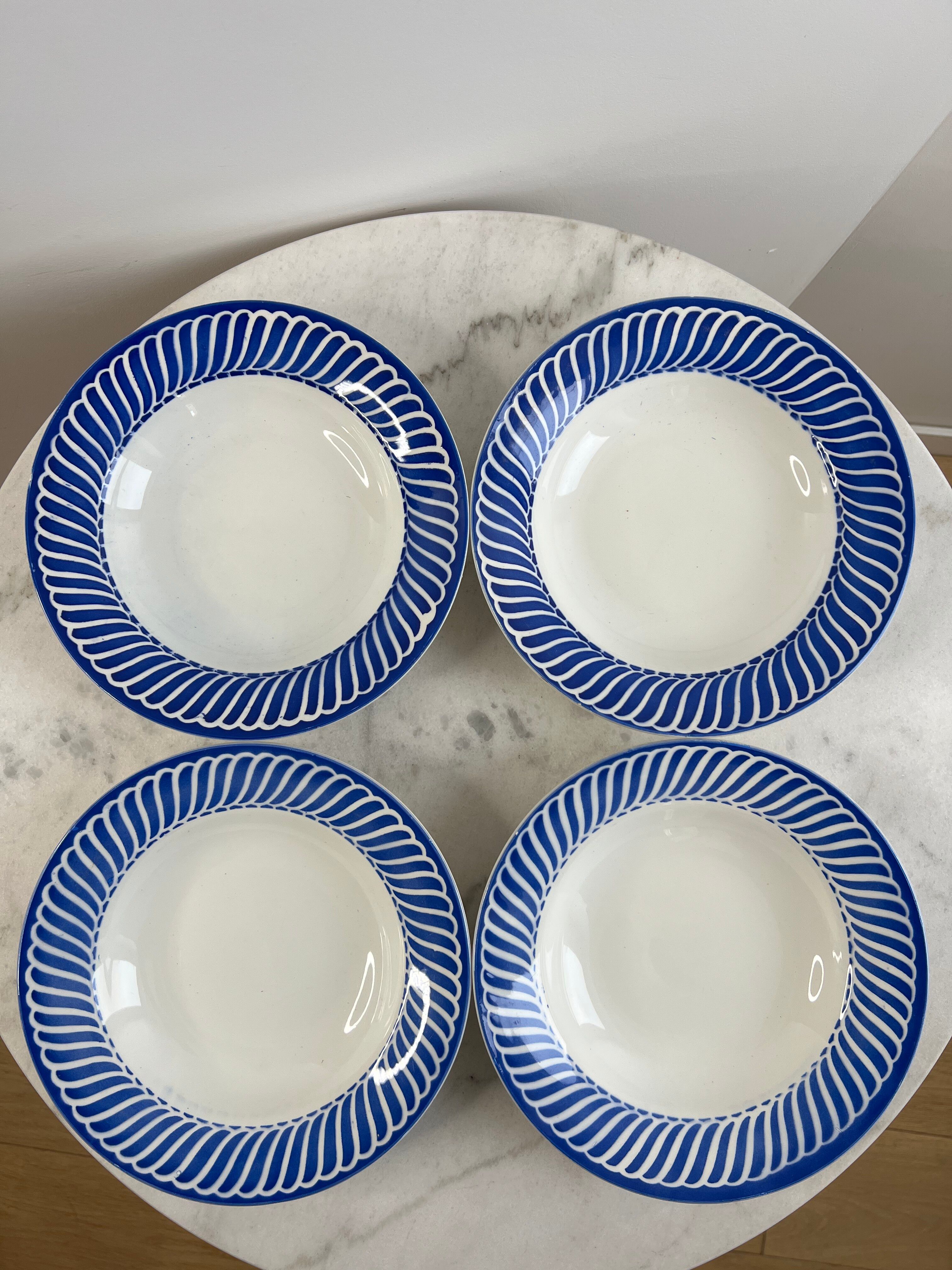 Set of 4 deep plates Sarreguemines Jacquot