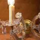 Vieille ensemble de 2 lampes Marie Thérése avec pampilles