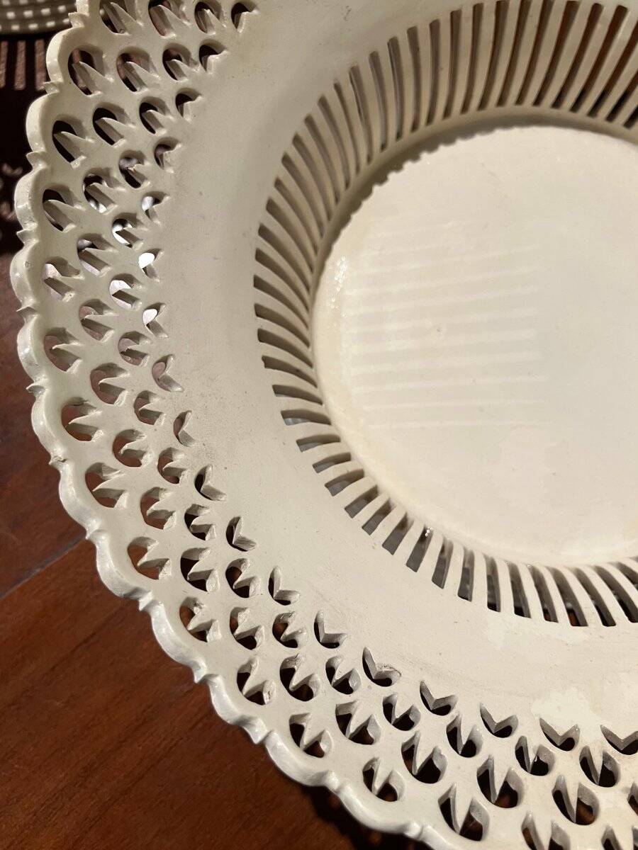19th Century Italian Pierced Porcelain Compotes from Giustiniani Manufacture, Set of 2