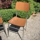 4 vintage chairs in formica and chrome