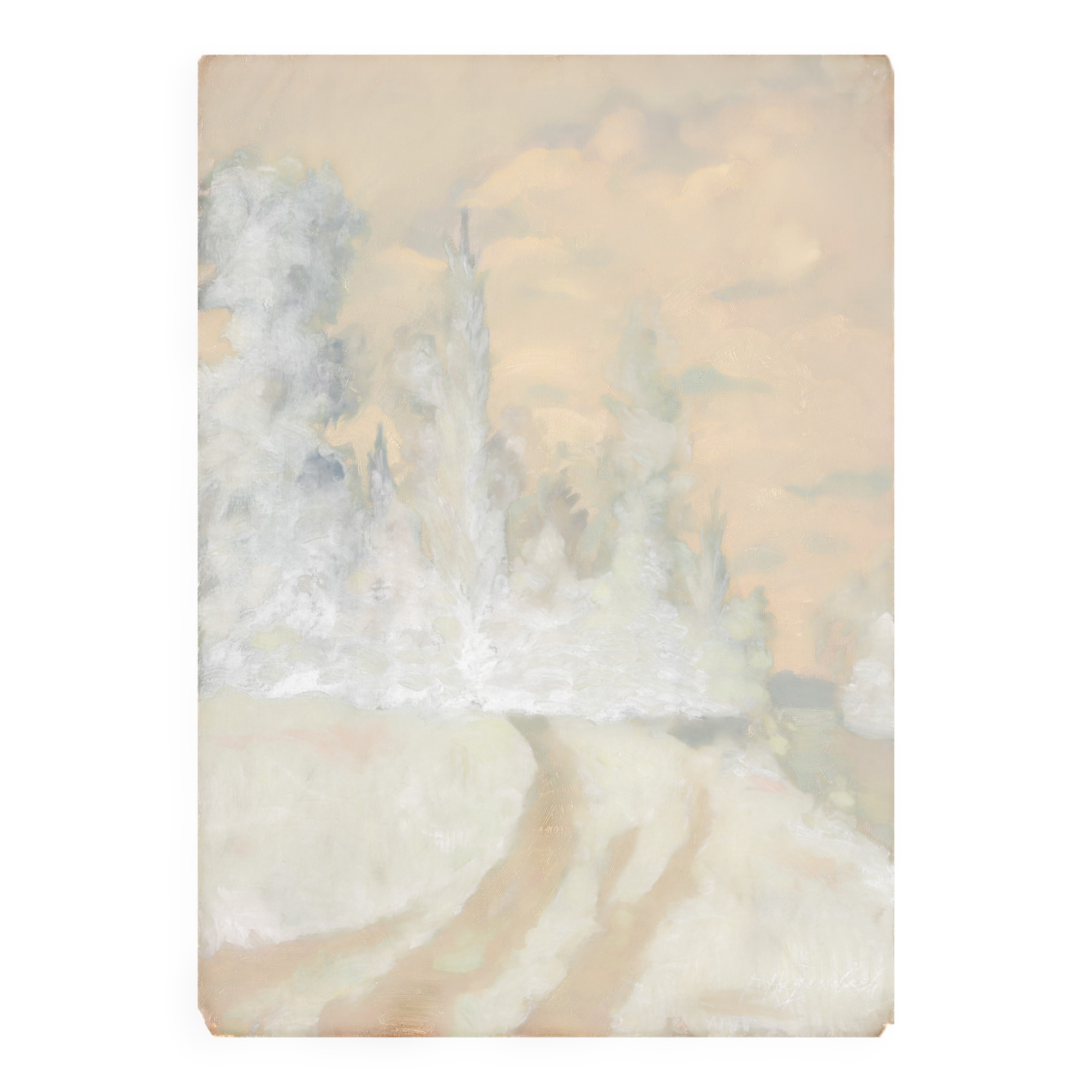 Painting path to the forest landscape